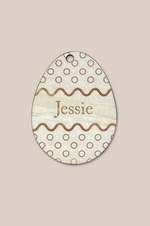 Customised Easter Egg Tag – style 1