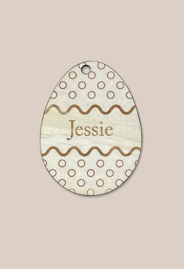 Image of personalised Easter egg style 1 by Seeds to Sow