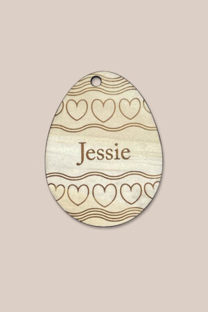 Customised Easter Egg Tag – style 2