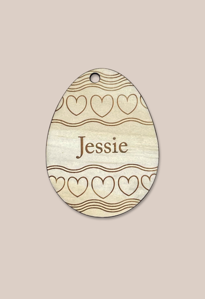 Image of personalised Easter egg style 2 by Seeds to Sow