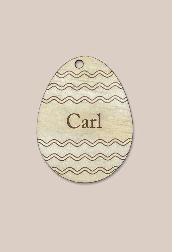 Image of personalised Easter egg style 4 by Seeds to Sow