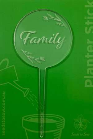 Planter Stick ‘Family’ in clear acrylic