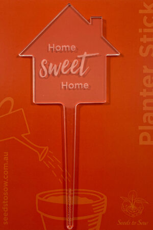Planter Stick ‘Home sweet Home’ in clear acrylic