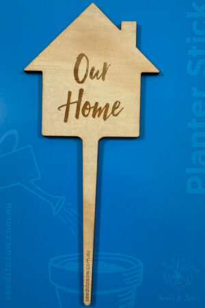 Planter Stick ‘Our home’ in plywood
