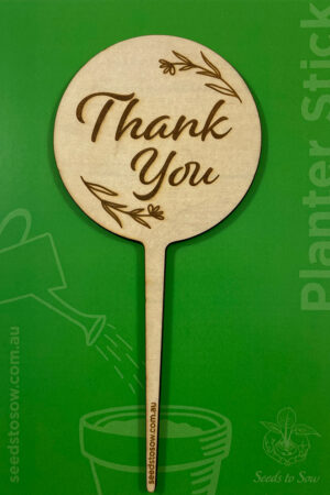 Planter Stick ‘Thank you’ in plywood