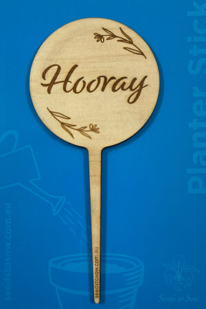 Planter Stick ‘Hooray’ in plywood