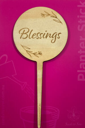 Planter Stick ‘Blessings’ in plywood