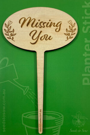 Planter Stick ‘Missing You’ in plywood