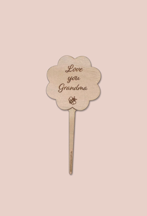 Image of 'Love you Grandma' Planter Stick by Seeds to Sow
