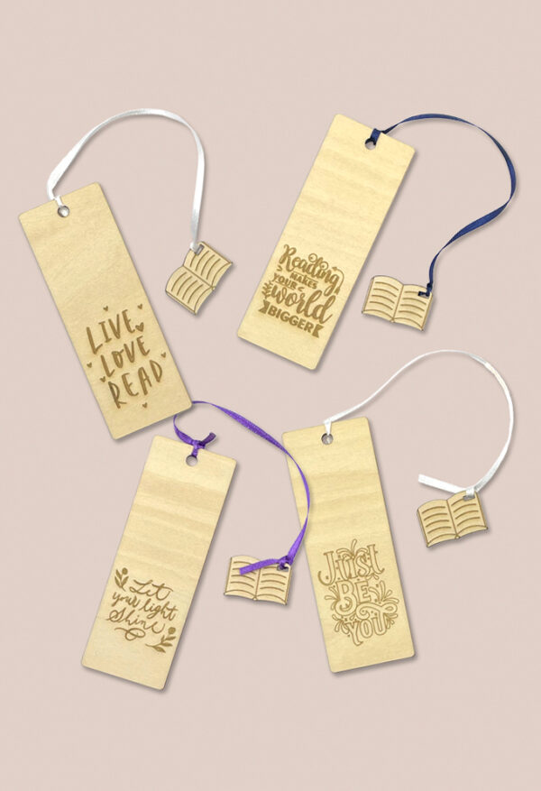 Bookmarks with words products image