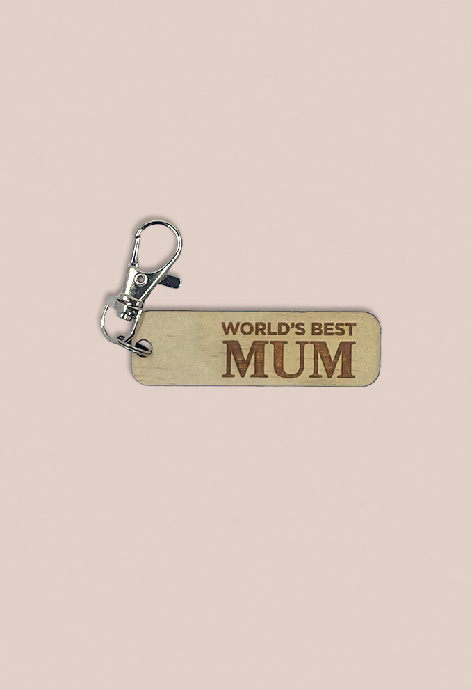 Image of 'World's best Mum' key ring by Seeds to Sow