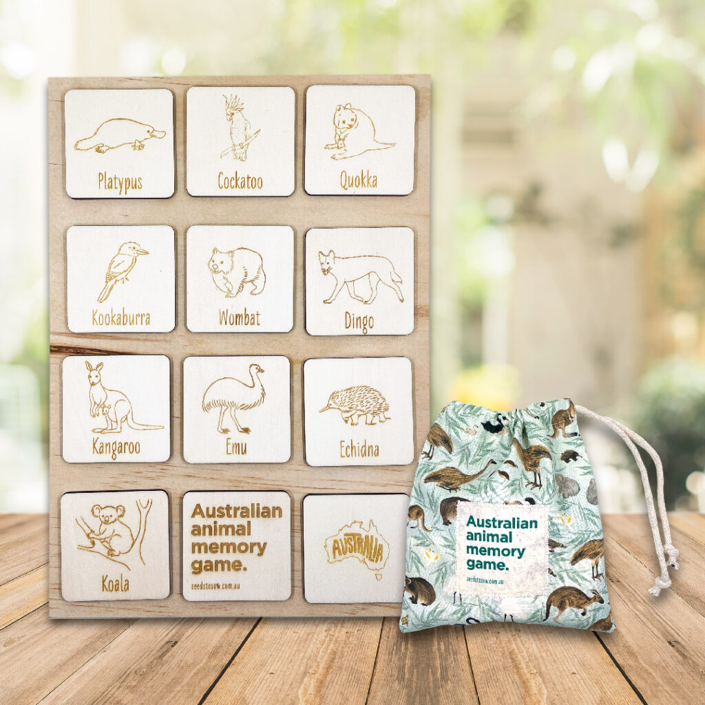 Image of Australian Animal memory game by Seeds to Sow