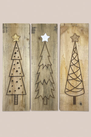 Three Pallet Trees Christmas Signs