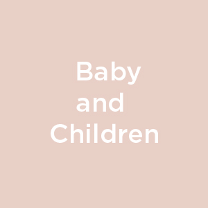 Image of 'Baby and Children' button for website