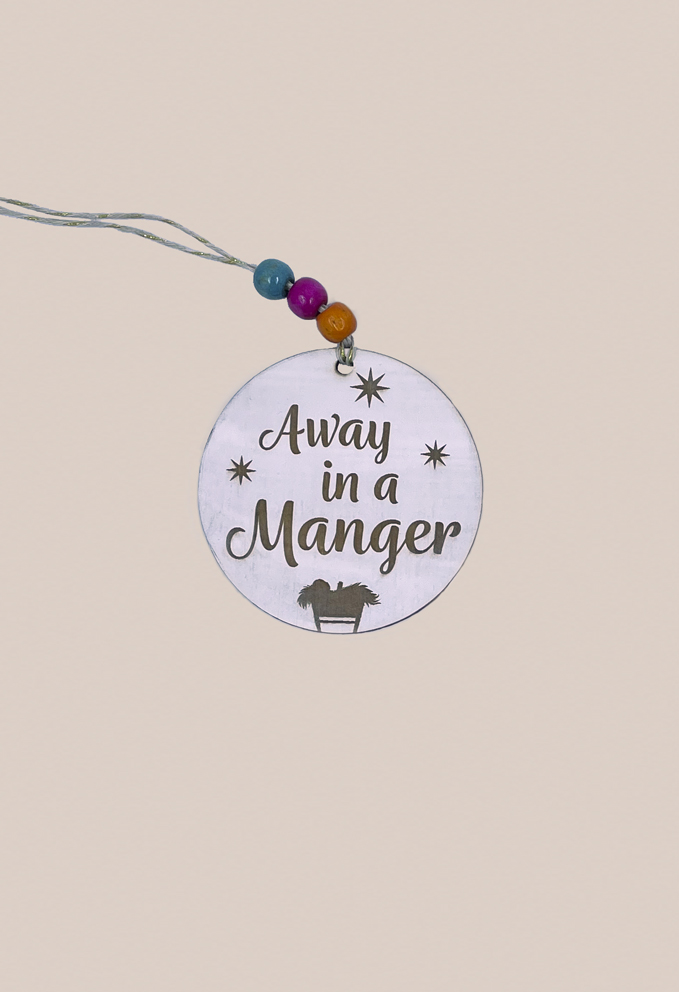 Image of 'Away in a Manger' Christmas Carol decoration by Seeds to Sow