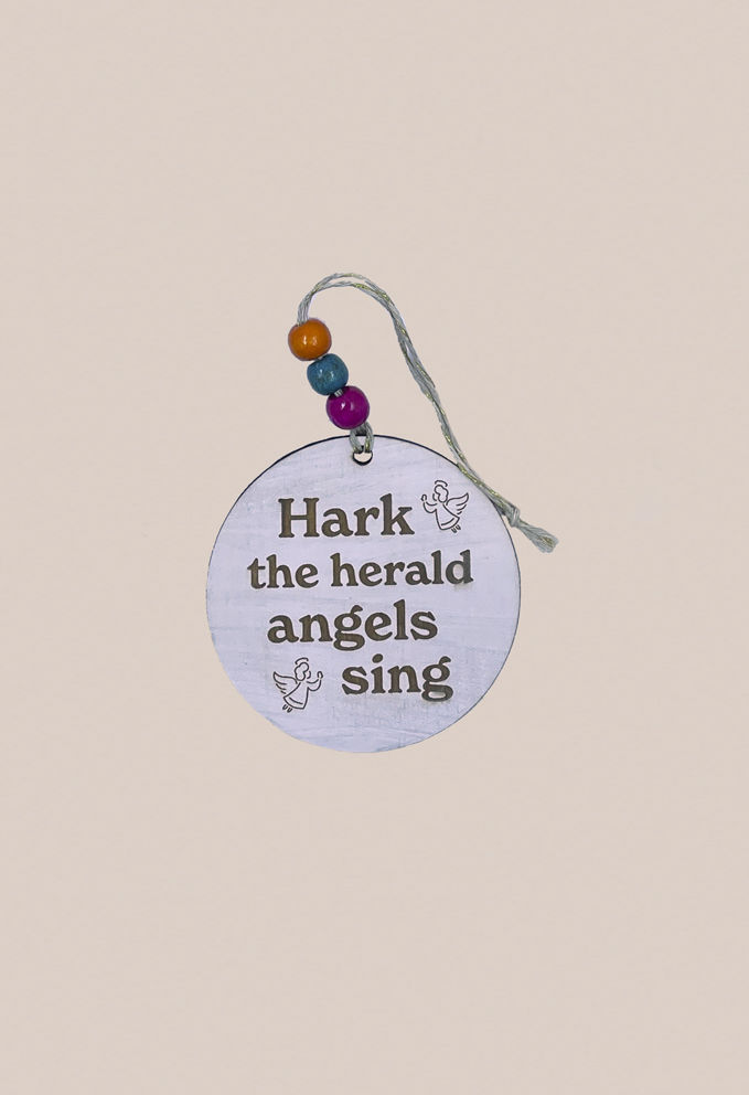 Image of 'Hark the herald angels sing' Christmas Carol decoration by Seeds to Sow