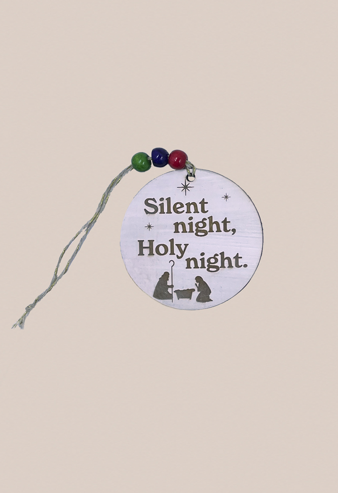 Image of 'Silent night, Holy night' Christmas Carol decoration by Seeds to Sow