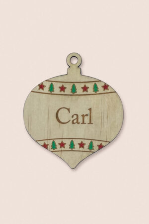 Personalised Christmas decorations with name – Style 1