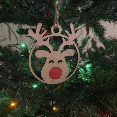 Image of Reindeer Christmas decoration on a tree by Seeds to Sow